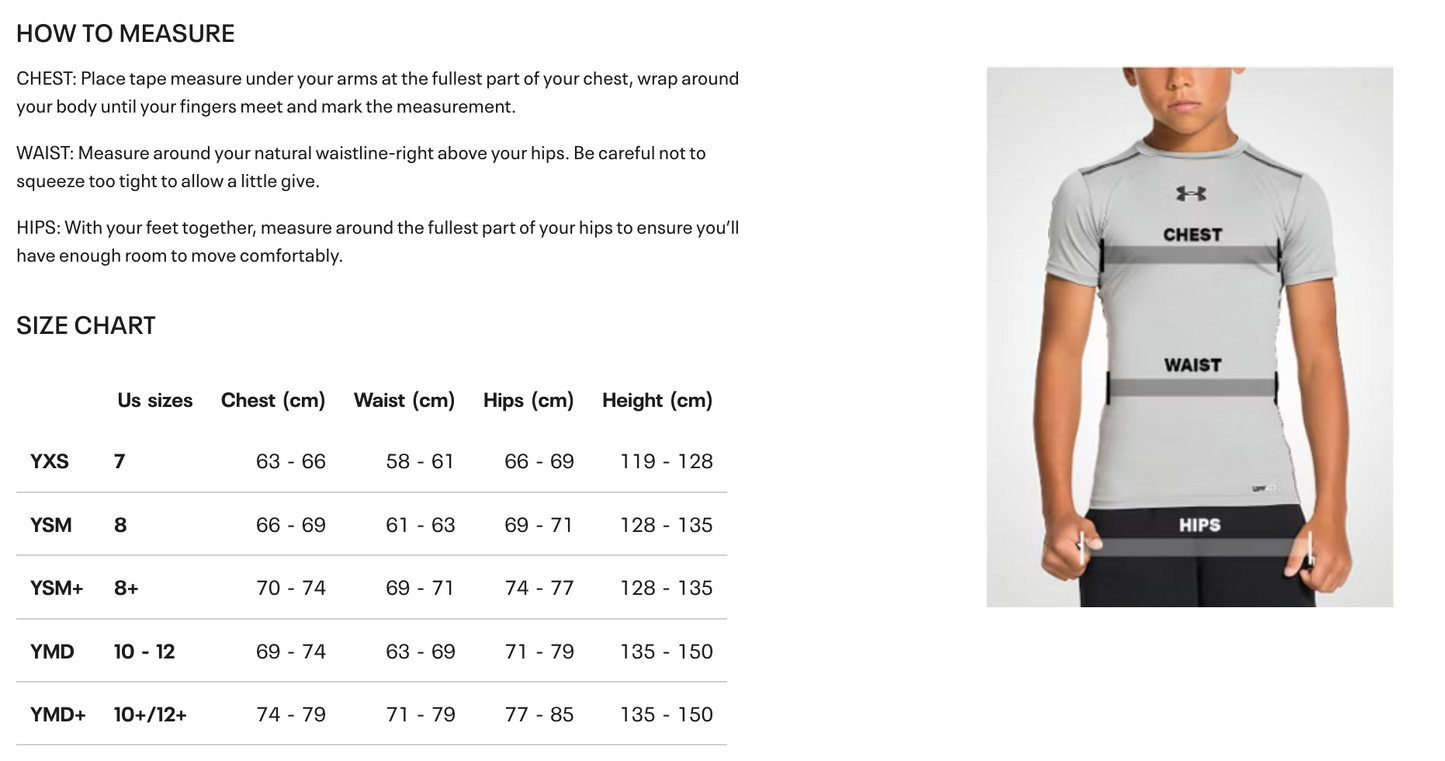 Capitals UA Team Tech Youth Short Sleeve