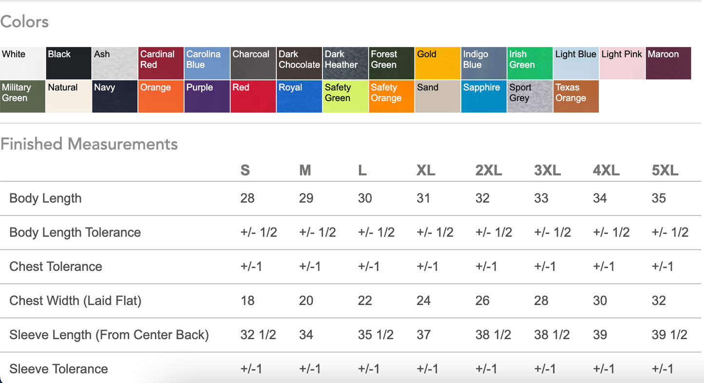 Gildan Ultra Cotton Long Sleeve