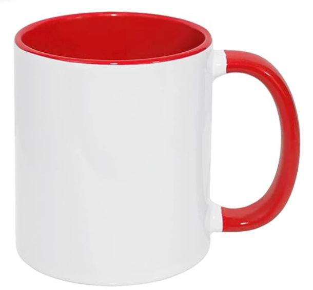 Red Rimed Mugs