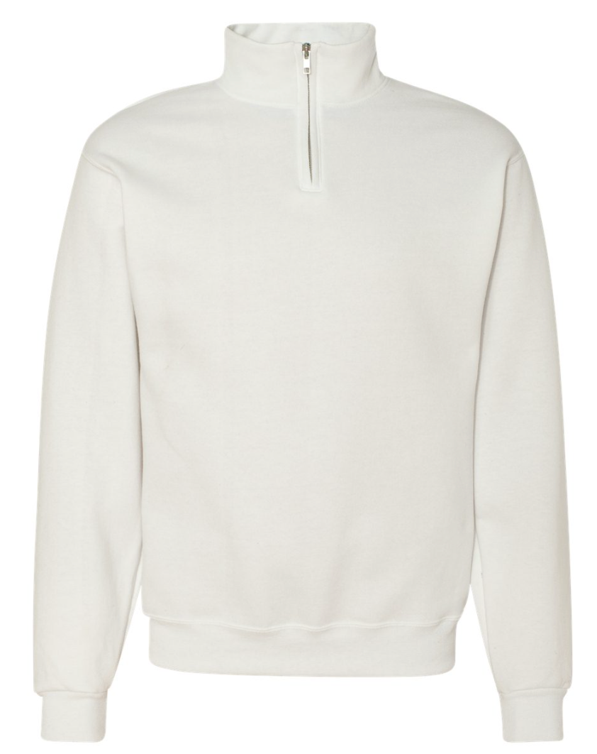 Jerzees: 1/4 Zip: White