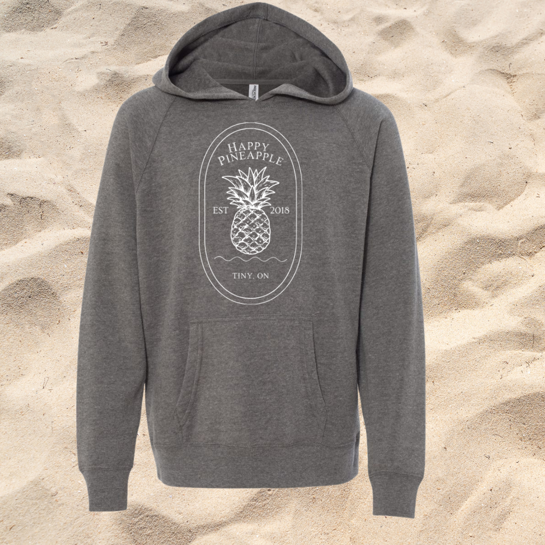 Youth Happy Pineapple Hoodie - Large Design