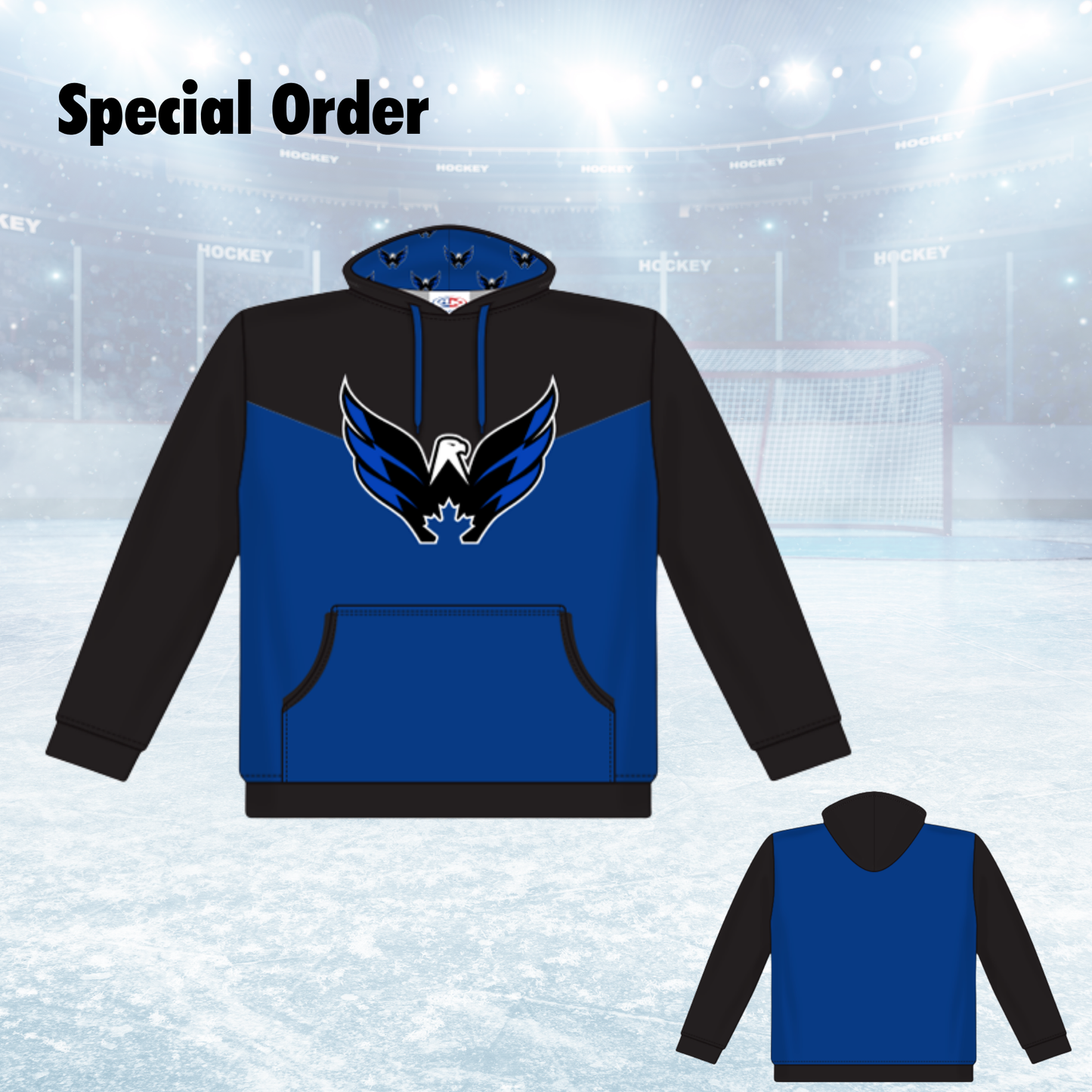 2026 North Simcoe Caps Hockey Colour Block Hoodie