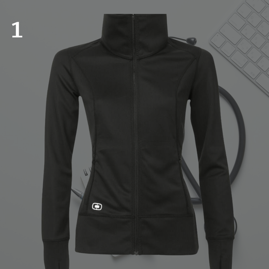 GA:Women's Full Zip with Thumbholes - Medical