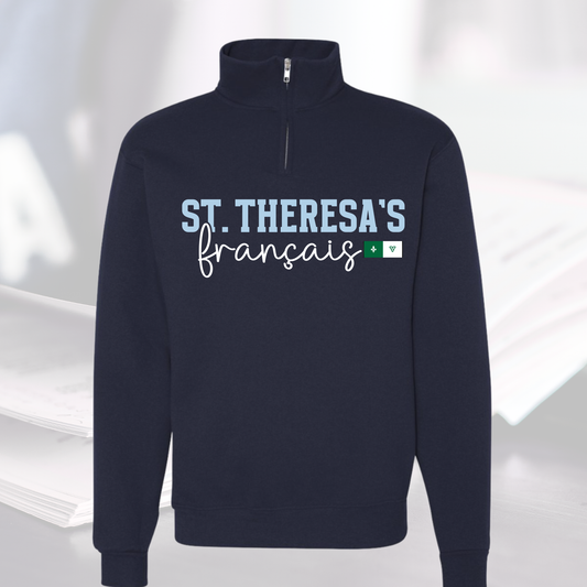 St. Theresa's: français 1/4 Zip Sweater