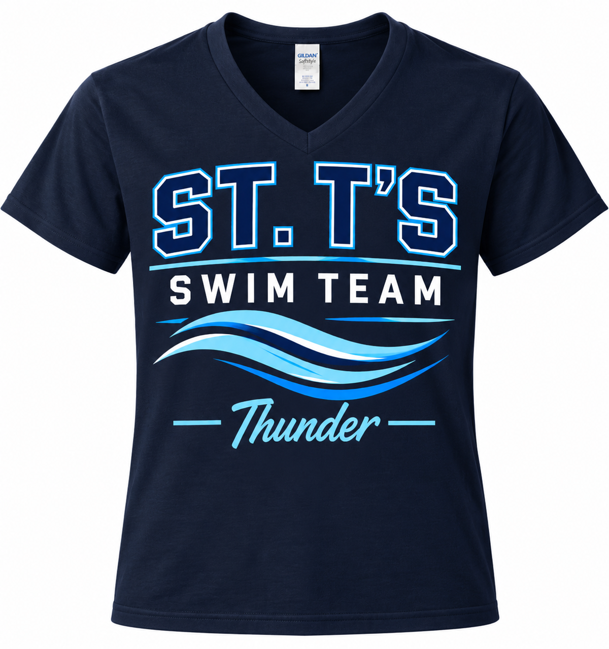 St. T's Swim V Neck - Wave