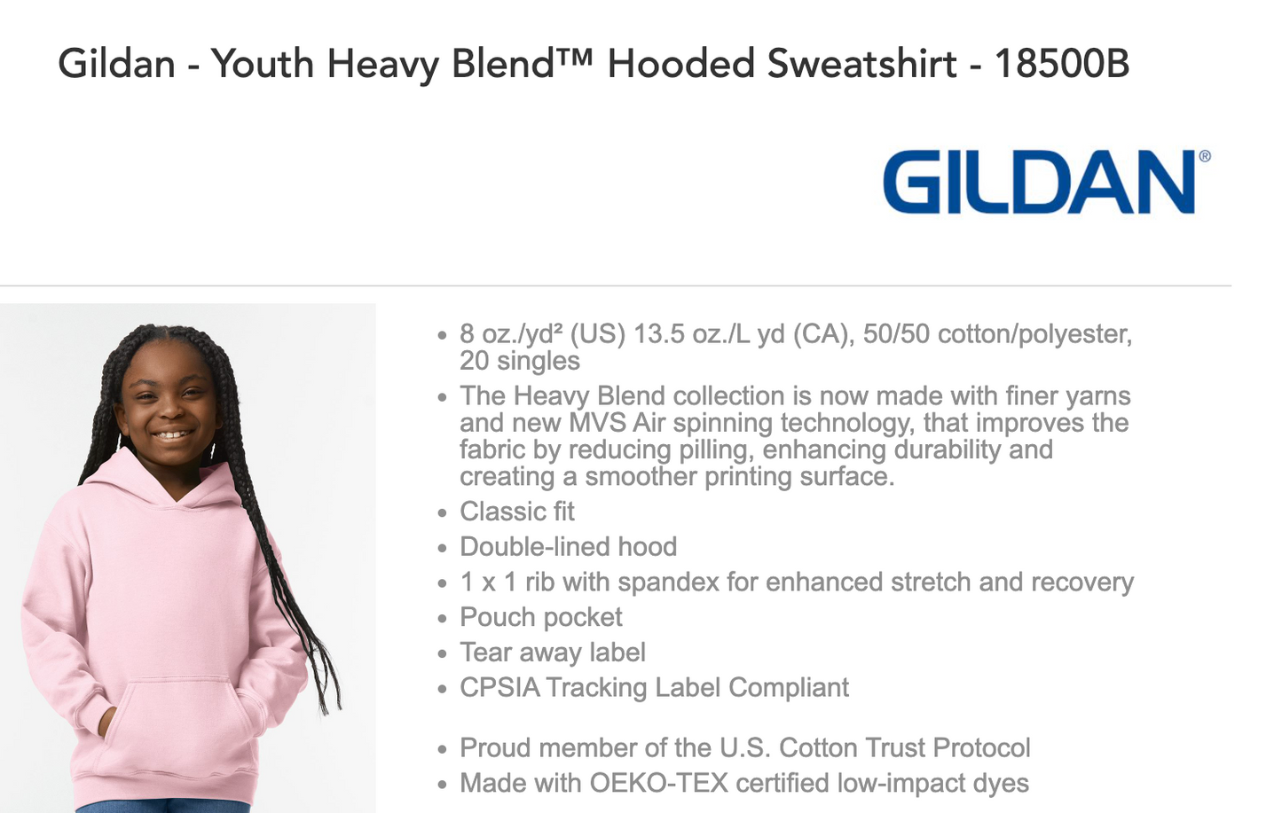 Gildan Youth Hoodie