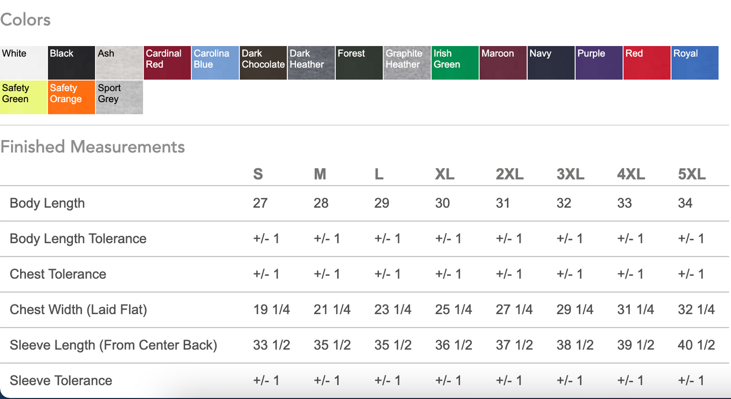 Gildan Full Zip Hoodie