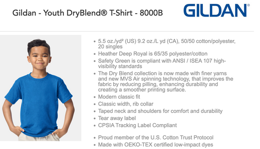 Gildan Youth Dry Blend