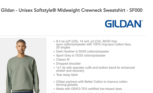 Gildan Midweight Crew