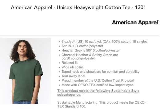 American Apparel Cotton Tee