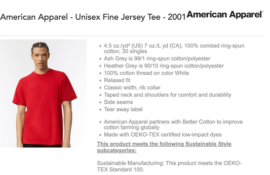 American Apparel Jersey Tee