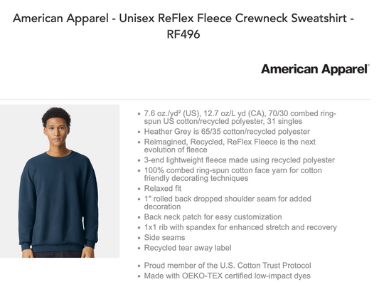 American Apparel Crew Neck