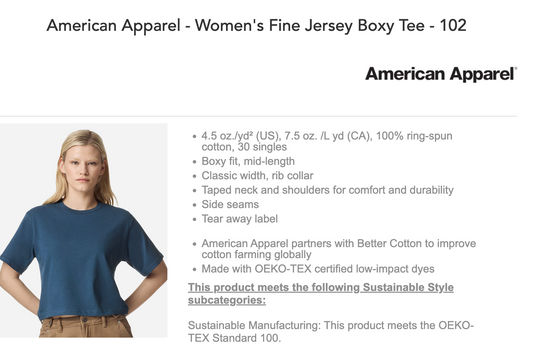 American Apparel Women's Boxy Tee