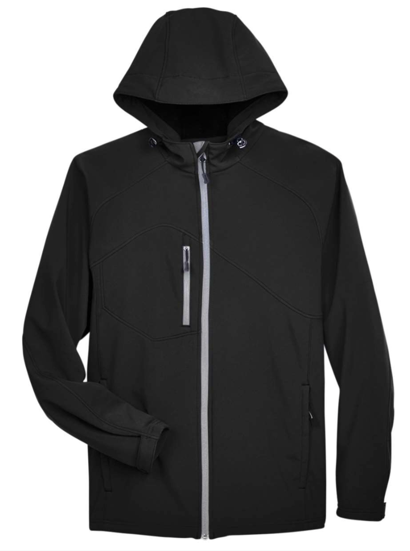 North End Two-Layer Fleece Bonded Soft Shell Hooded Jacket: Men's
