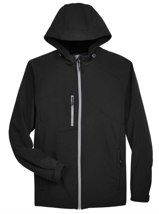 North End Two-Layer Fleece Bonded Soft Shell Hooded Jacket: Men's