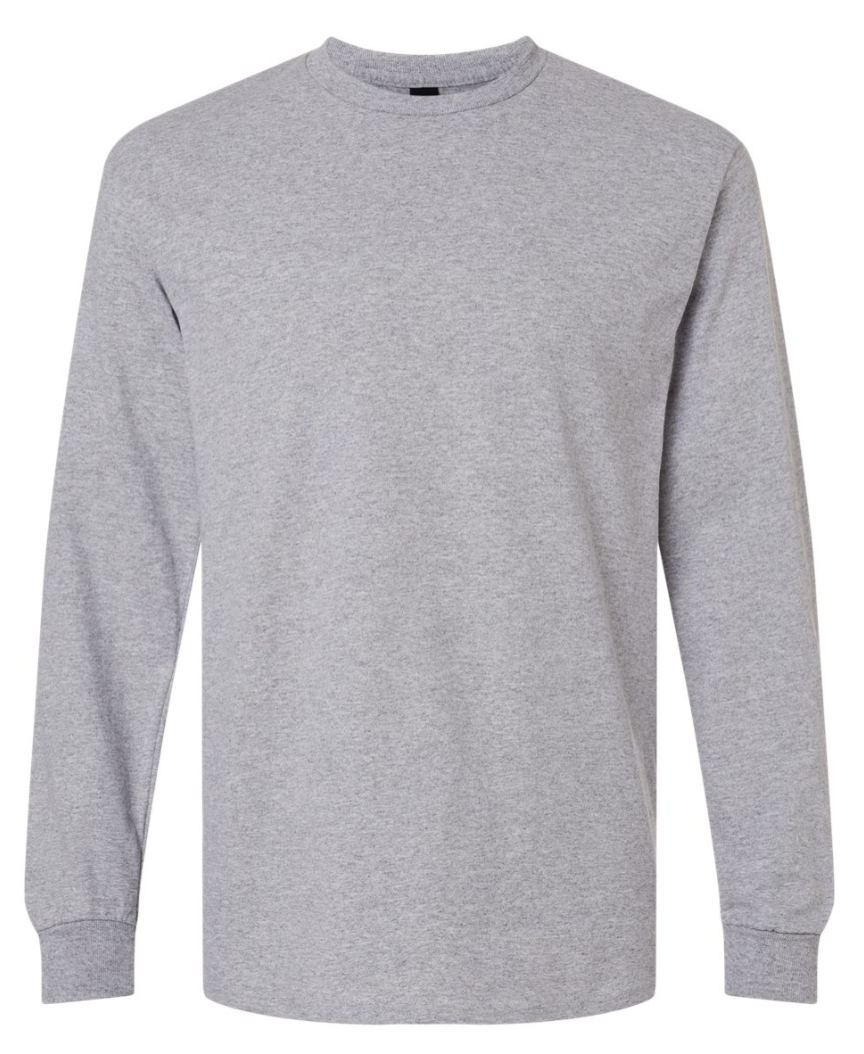 Jerzees Long Sleeve: Heathered Grey