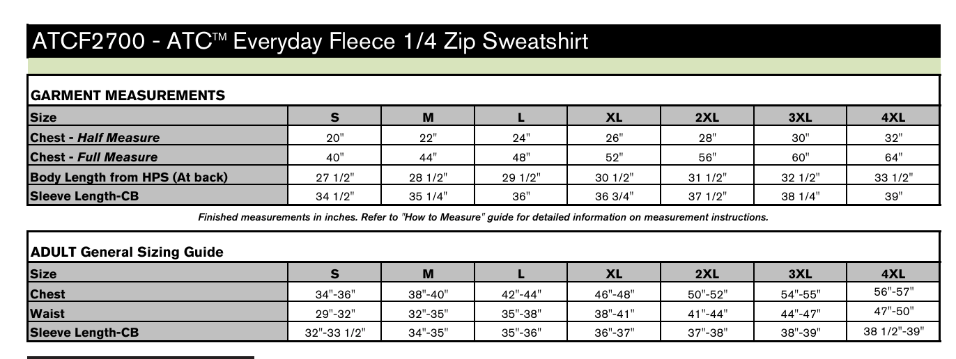 PCA: 1/4 Zip